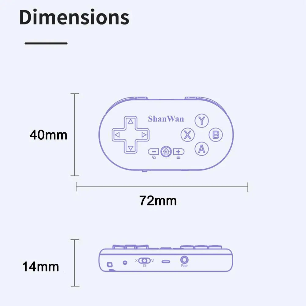 RetroGo Mini Pocket Game Controller