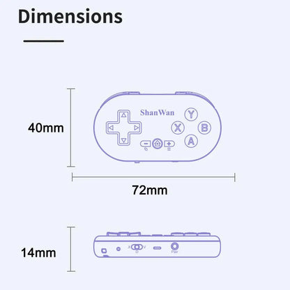 RetroGo Mini Pocket Game Controller